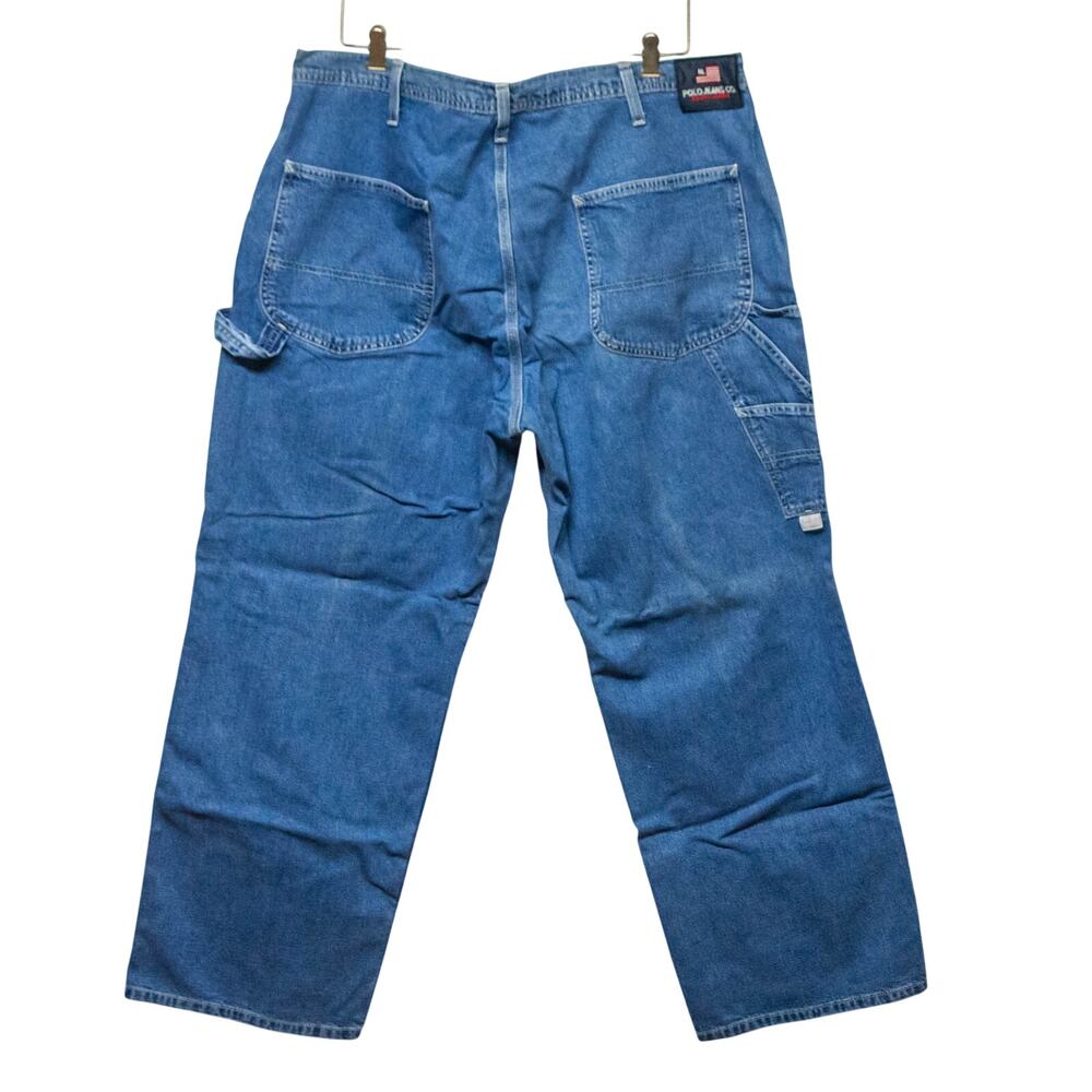 Vintage POLO RALPH LAUREN Carpenter Jeans Mens 38x 30 Blue Denim Skater 90s Y2K